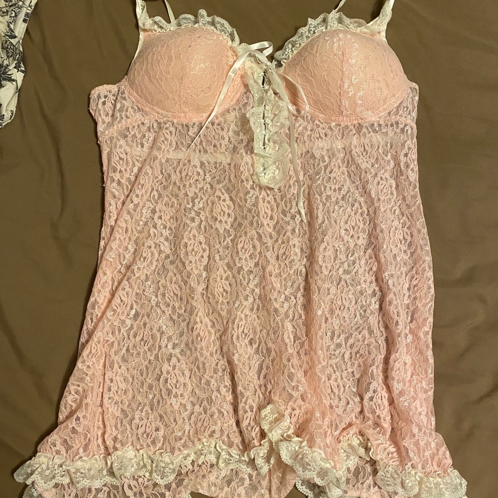 Light pink lace lingerie